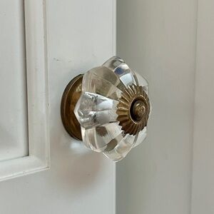 Glass and Brass Knobs
